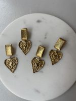 Golden Ember Heart Earrings - Image 2