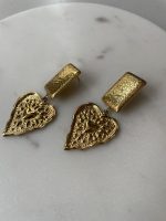 Golden Ember Heart Earrings - Image 4