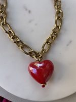 Big RED Heart Necklace - Image 2
