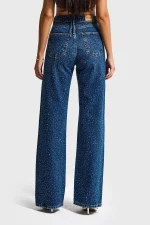Wide Leg Rhinestone Denim - Image 3