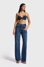 Wide Leg Rhinestone Denim - Image 2