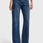 Wide Leg Rhinestone Denim