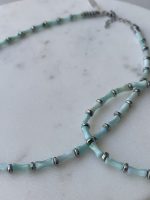 Aqua Pearl Line Bracelet - Image 2