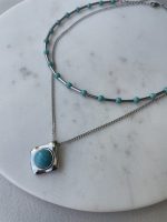 Turquoise Minimal Necklace - Image 4
