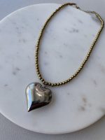 Silver Pulse Heart Necklace - Image 2