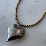 Silver Pulse Heart Necklace
