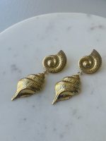 Golden Seashell Earrings