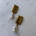 Golden Pearl Earrings