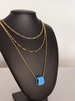 Golden – Blue Chain Necklace - Image 4